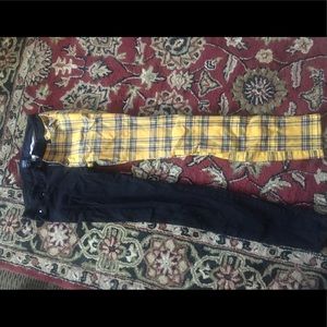 Two Tone Yellow Plaid Punk Tripp Pants